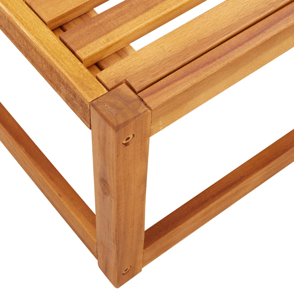 3-tlg. Gartensofa-Set mit Kissen Holz Akazie & Rattan