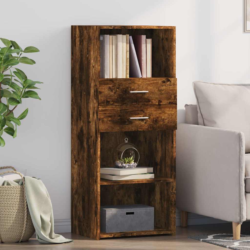 Highboard Räuchereiche 50x42,5x124 cm Holzwerkstoff
