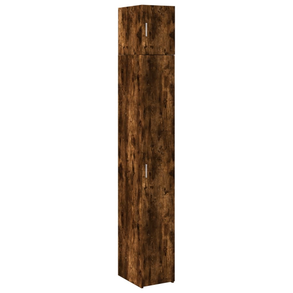Tall cabinet narrow smoked oak 30x42.5x225 cm wood material