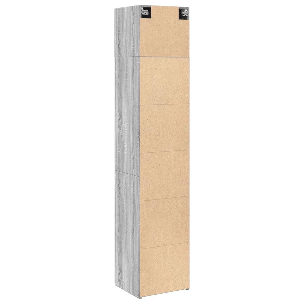 Tall cabinet narrow grey Sonoma 45x42.5x225 cm wood material