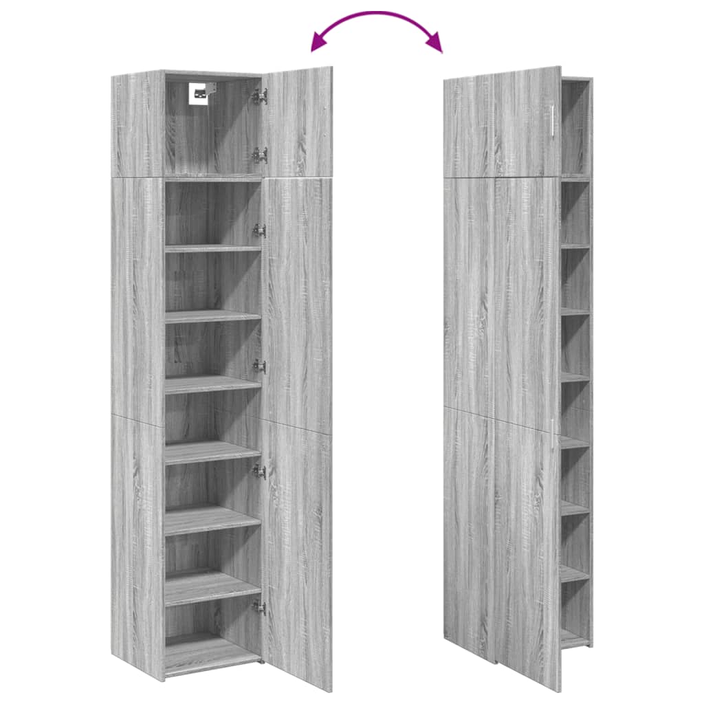 Tall cabinet narrow grey Sonoma 45x42.5x225 cm wood material
