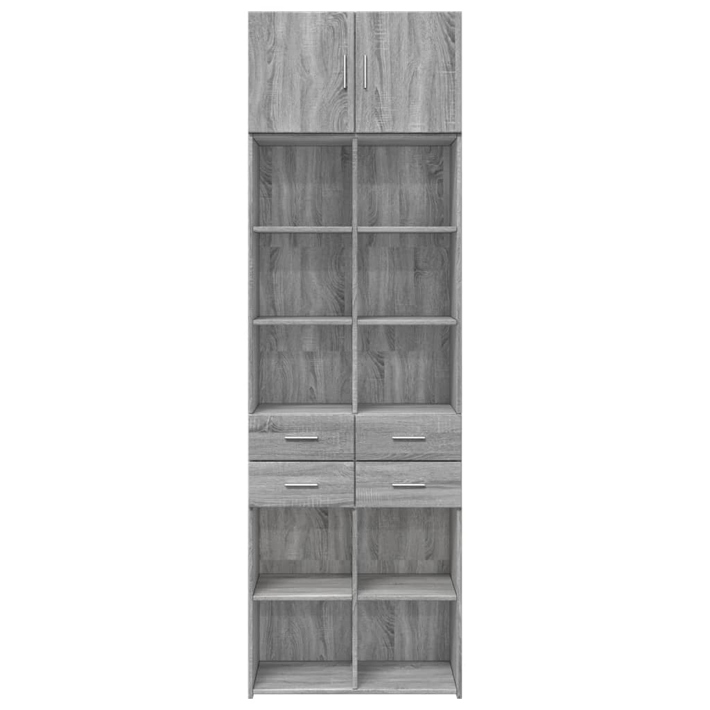Tall cabinet grey Sonoma 70x42.5x225 cm wood material