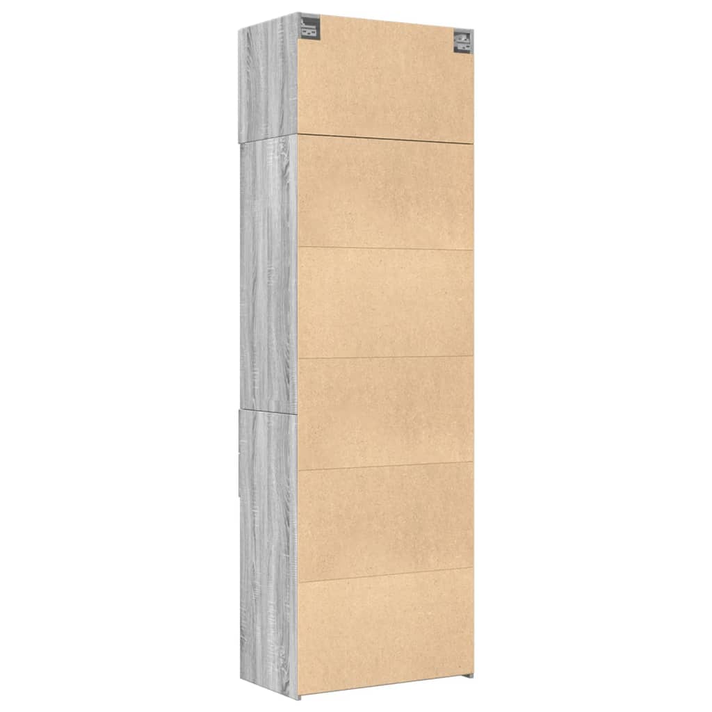 Tall cabinet grey Sonoma 70x42.5x225 cm wood material