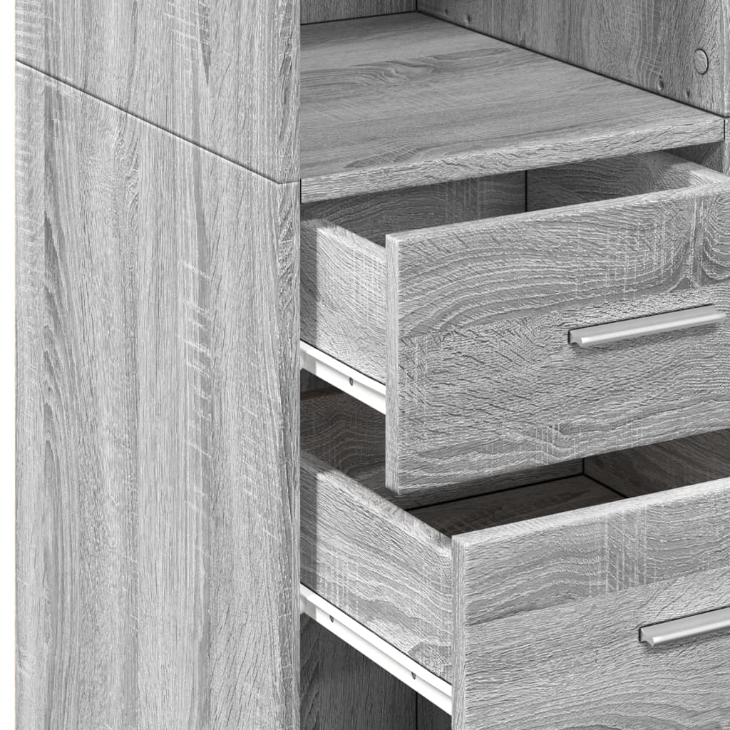 Tall cabinet grey Sonoma 70x42.5x225 cm wood material