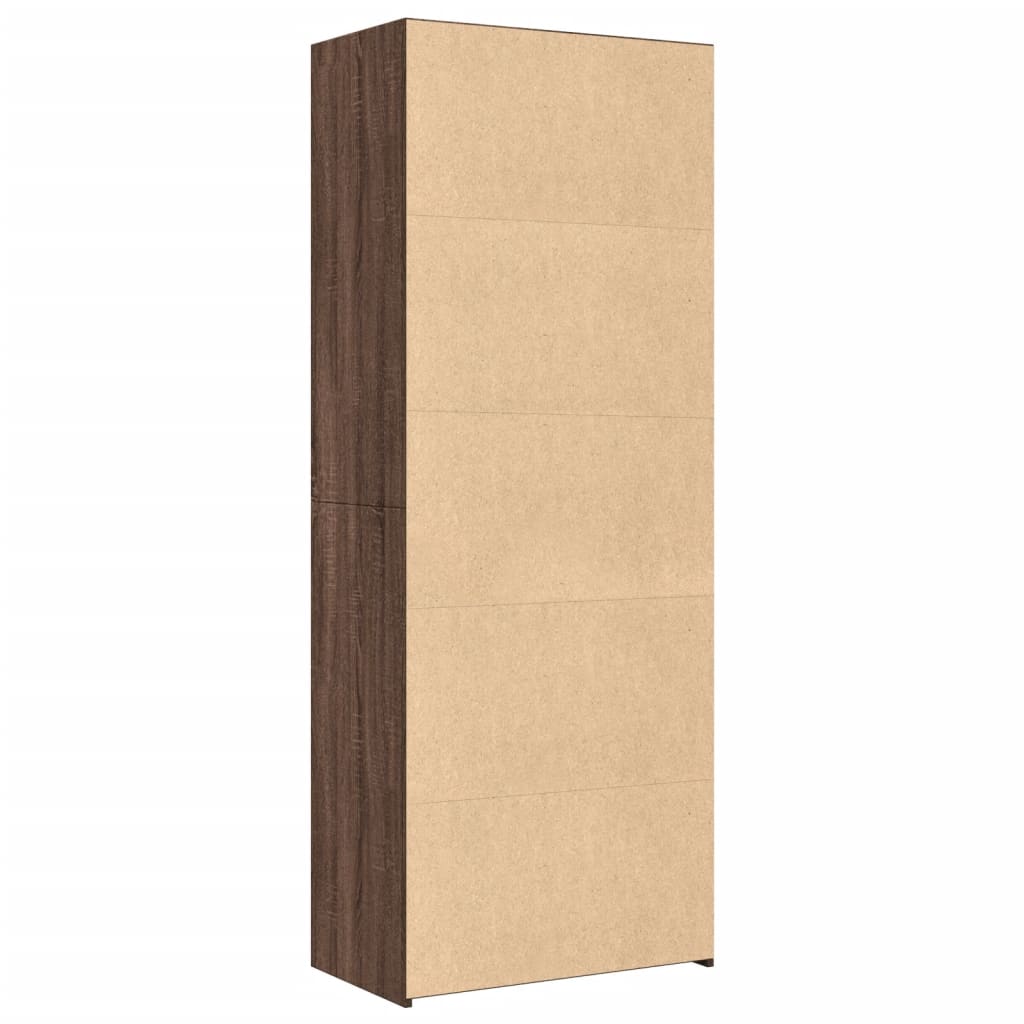 Highboard brown oak look 70x41x185 cm wood material