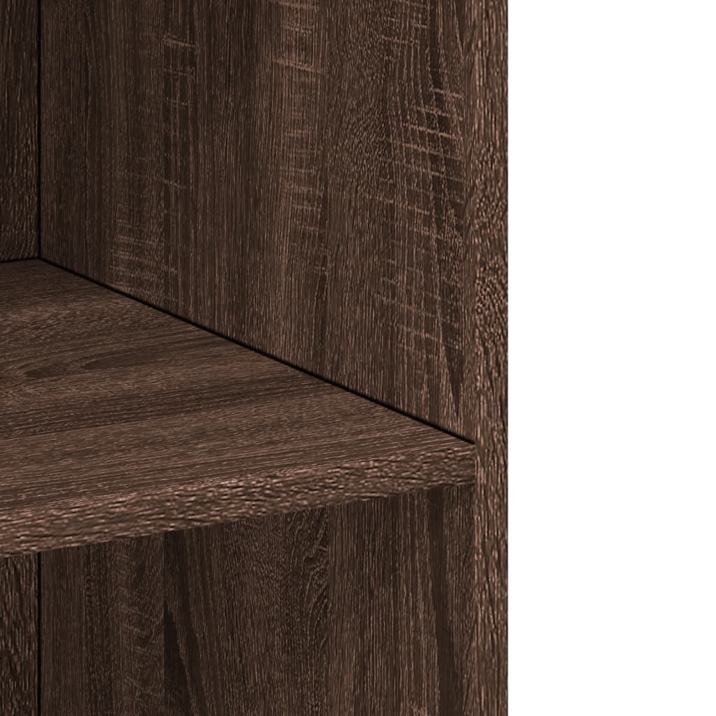 Highboard brown oak look 70x41x185 cm wood material