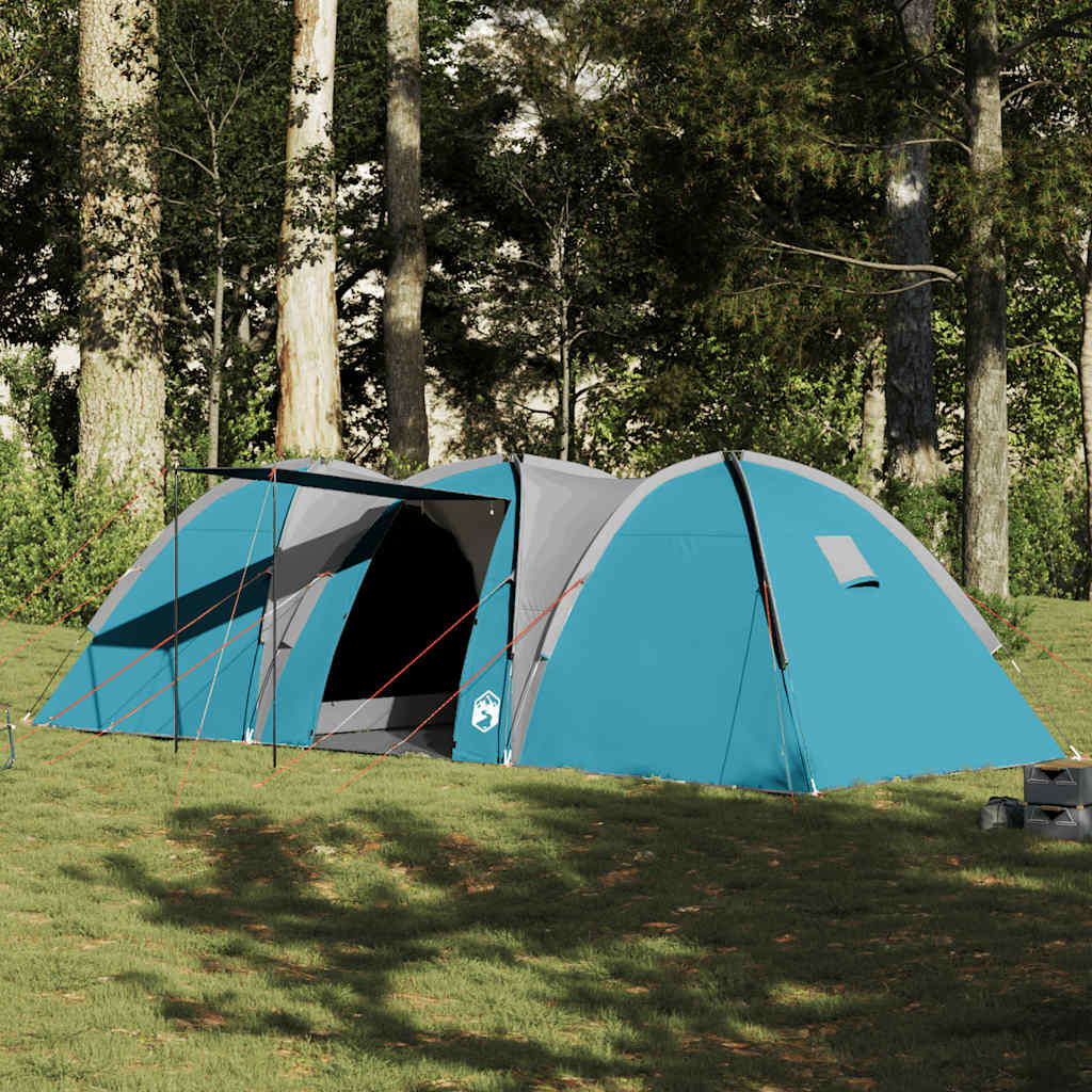 Dome Family Tent 8 Persons Blue Waterproof