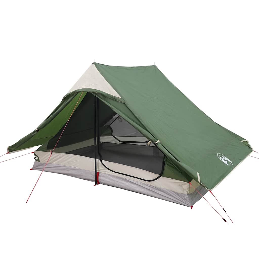 Camping Tent 2 Persons Green Waterproof
