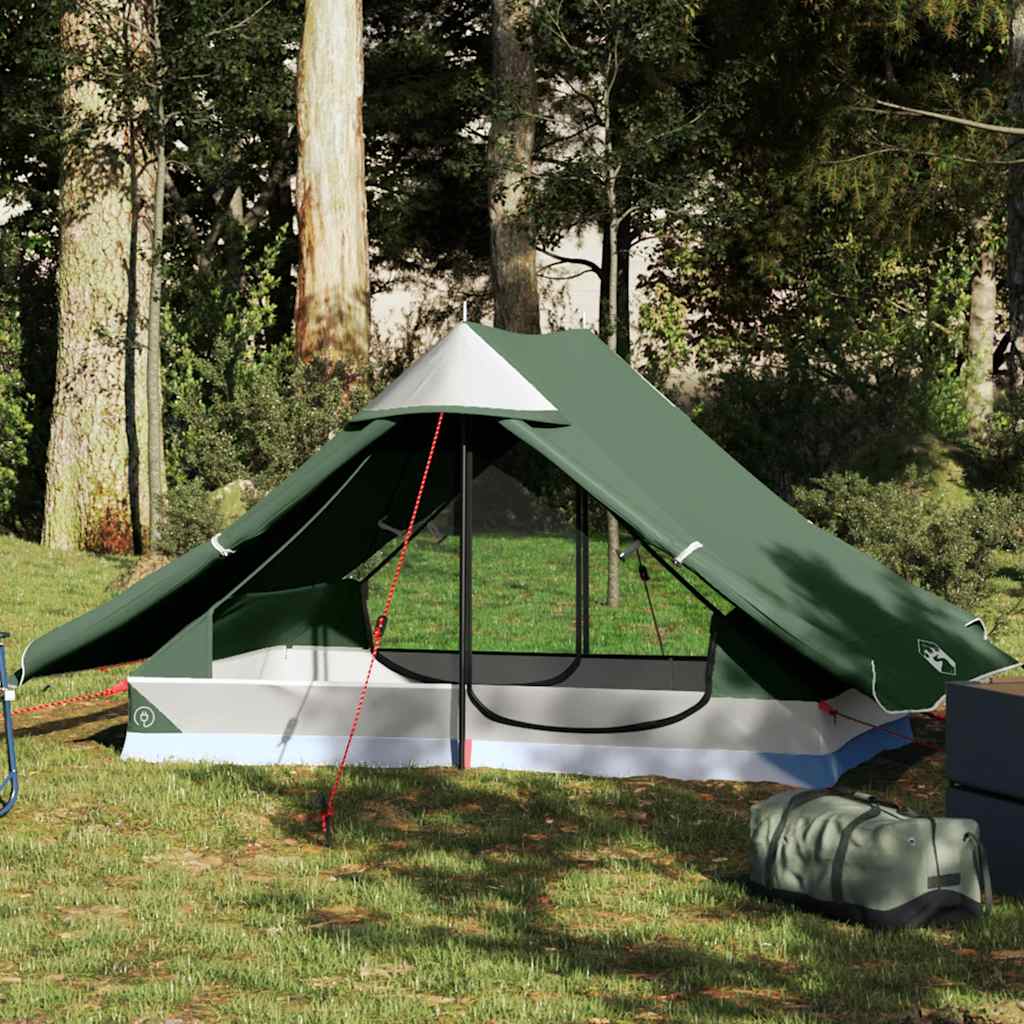 Camping Tent 2 Persons Green Waterproof