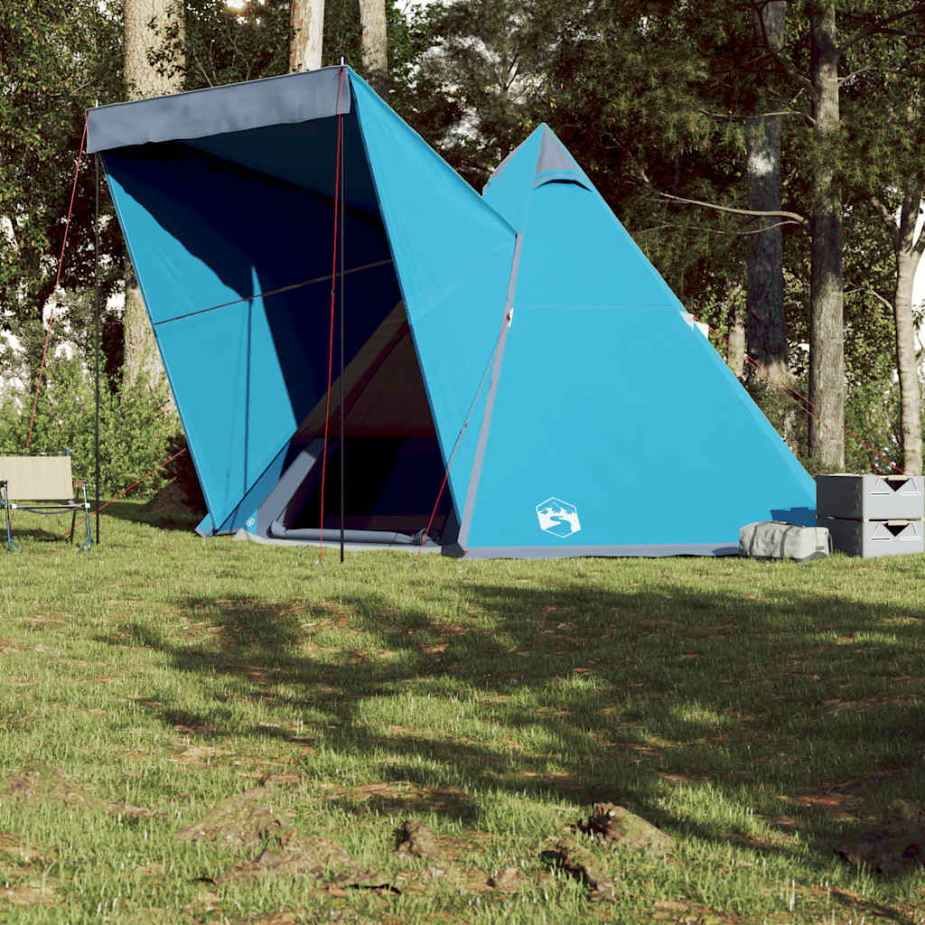 Tipi Family Tent 6 Persons Blue Waterproof