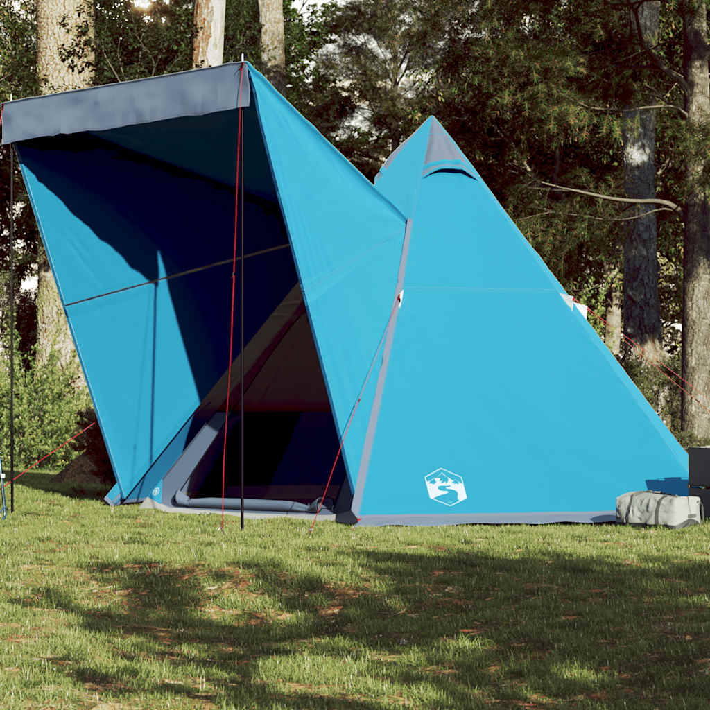 Tipi Family Tent 6 Persons Blue Waterproof