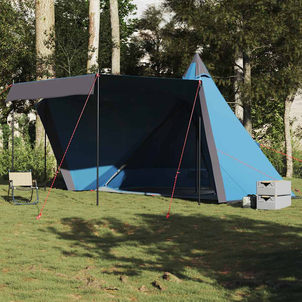 Tipi-Familienzelt 8 Personen Blau Wasserdicht