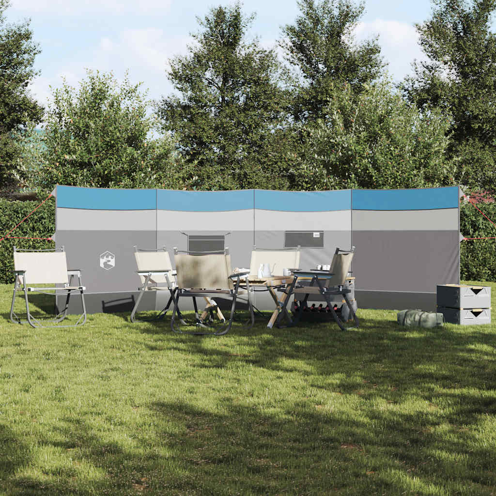 Camping-Windschutz Blau 510x153 cm Wasserdicht