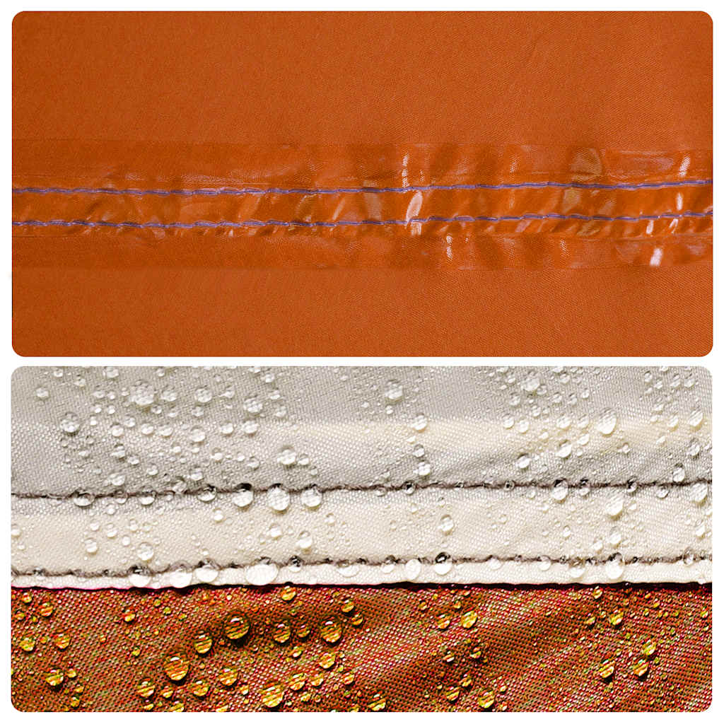 Camping-Windschutz Grau und Orange 510x153 cm Wasserdicht