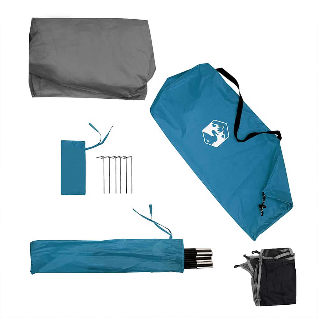 Camping-Windschutz Blau 340x130 cm Wasserdicht
