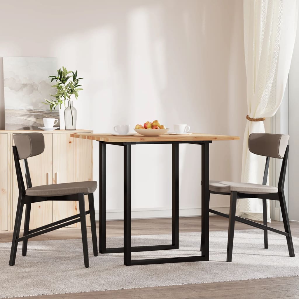 Table top square 80x80x2 cm solid wood acacia