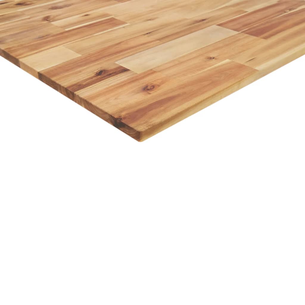 Table top square 80x80x2 cm solid wood acacia