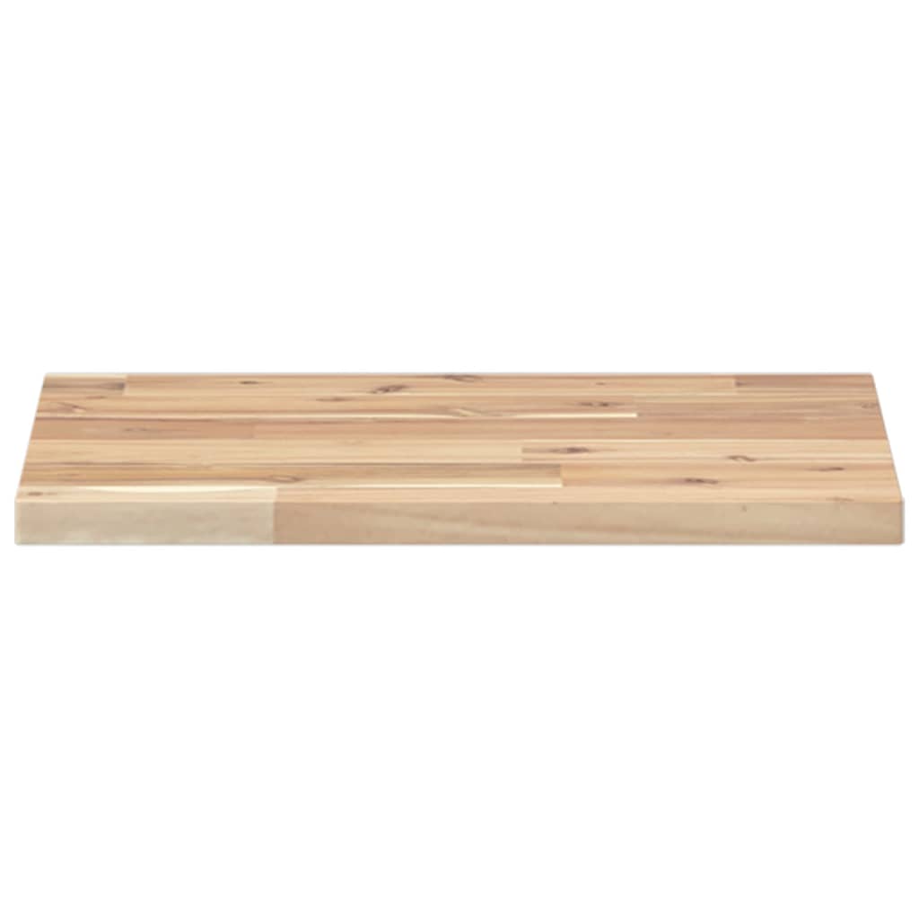 Table top 40x30x2 cm rectangular solid acacia wood