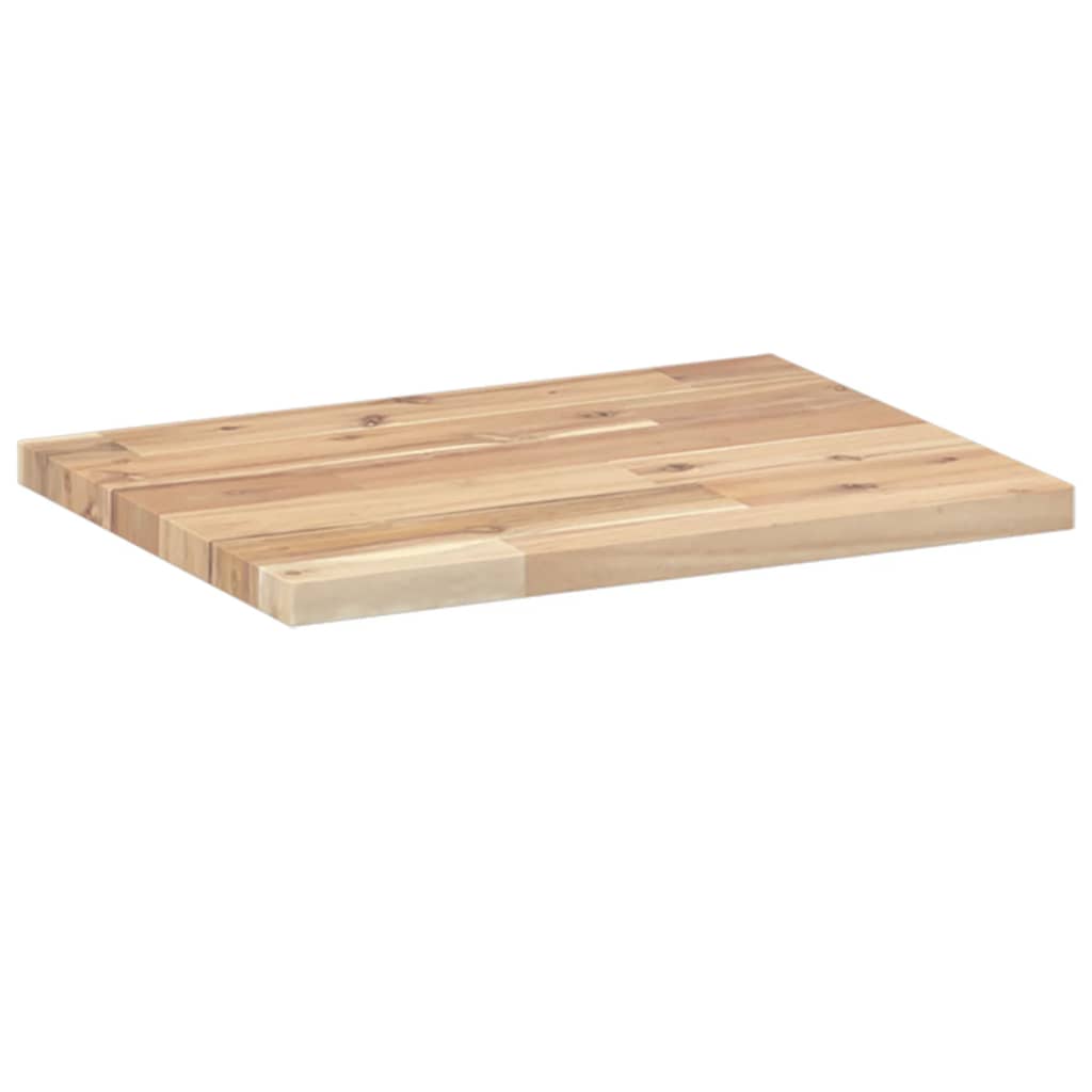 Table top 40x30x2 cm rectangular solid acacia wood