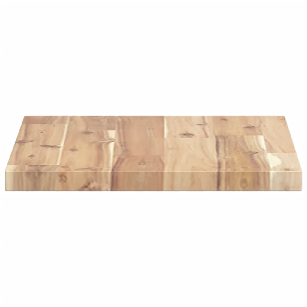 Table top 40x30x2 cm rectangular solid acacia wood