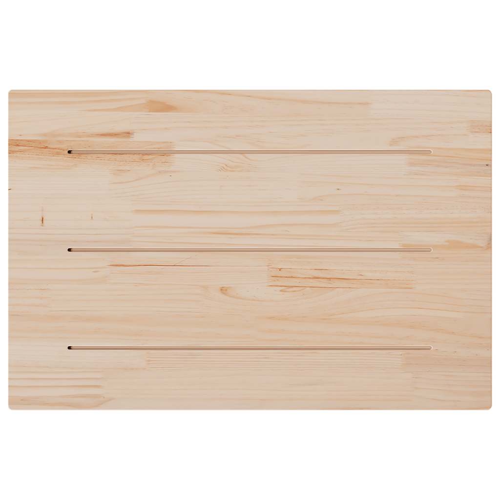 Tischplatte 80x50x1,7 cm Rechteckig Massivholz Kiefer