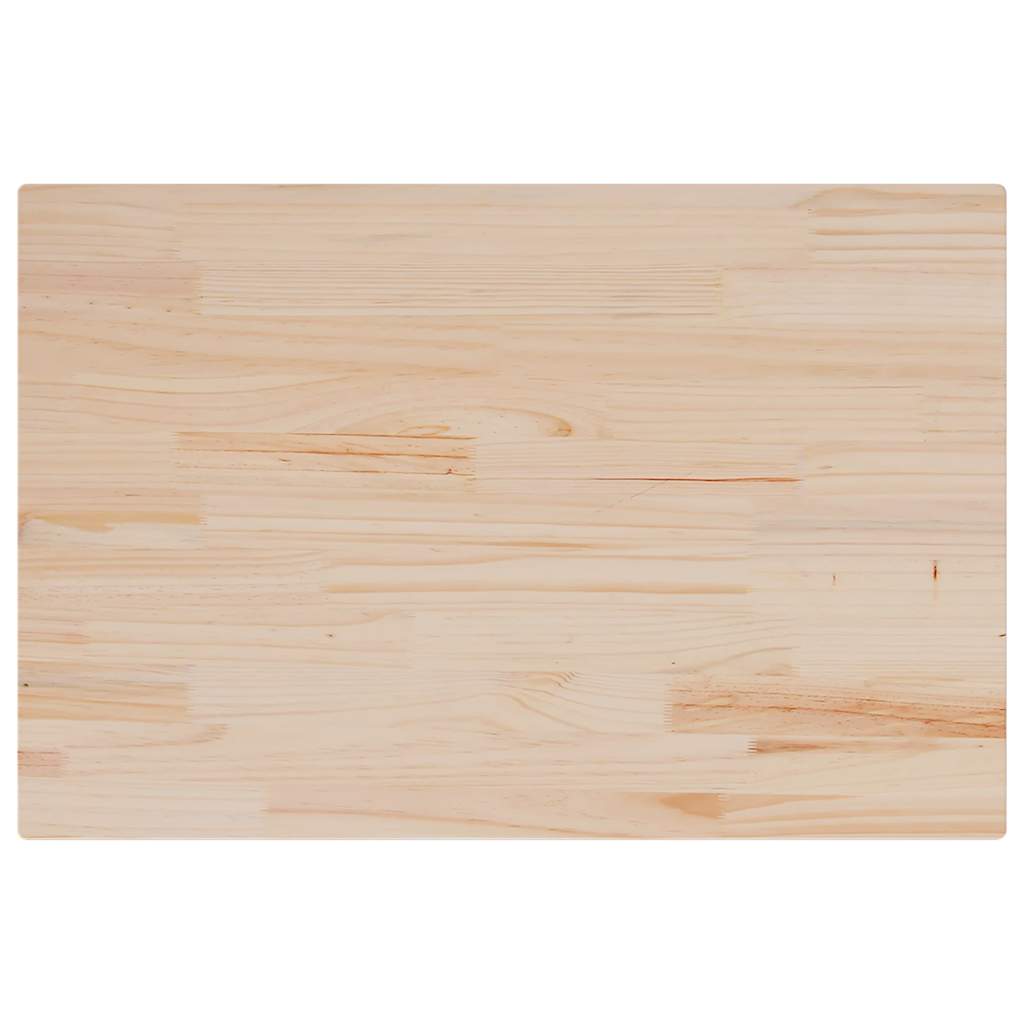 Tischplatte 80x50x2,5 cm Rechteckig Massivholz Kiefer