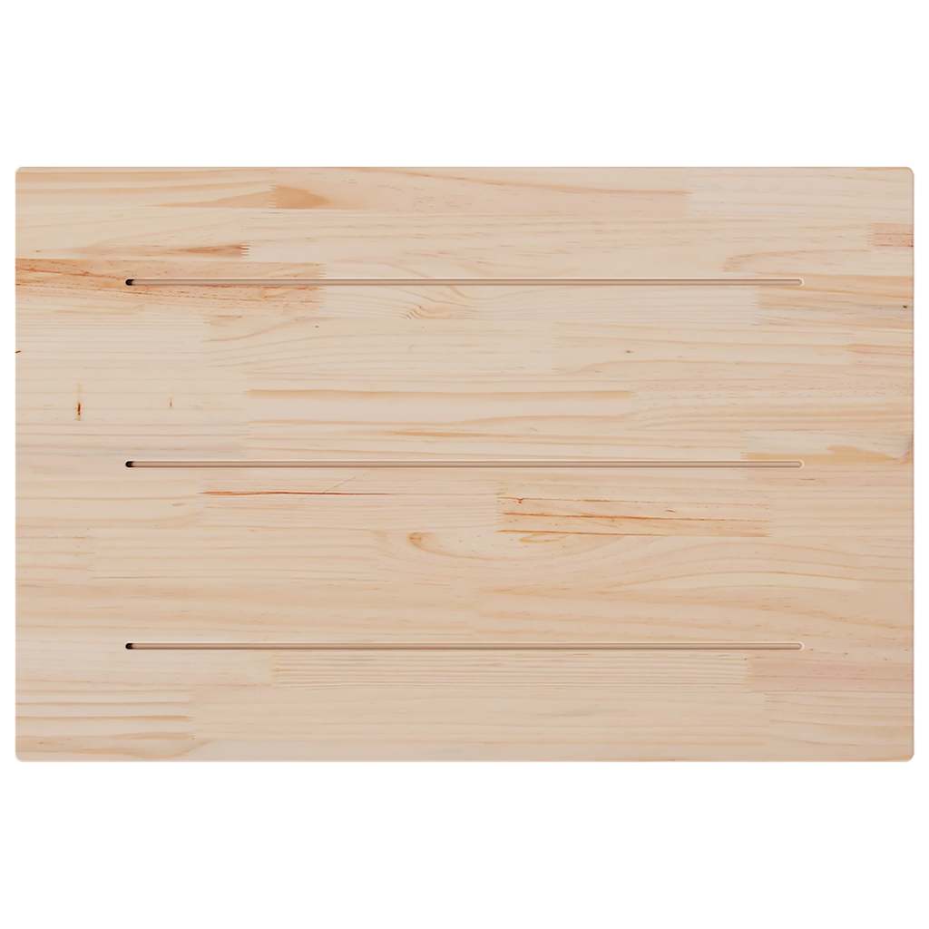 Tischplatte 80x50x2,5 cm Rechteckig Massivholz Kiefer