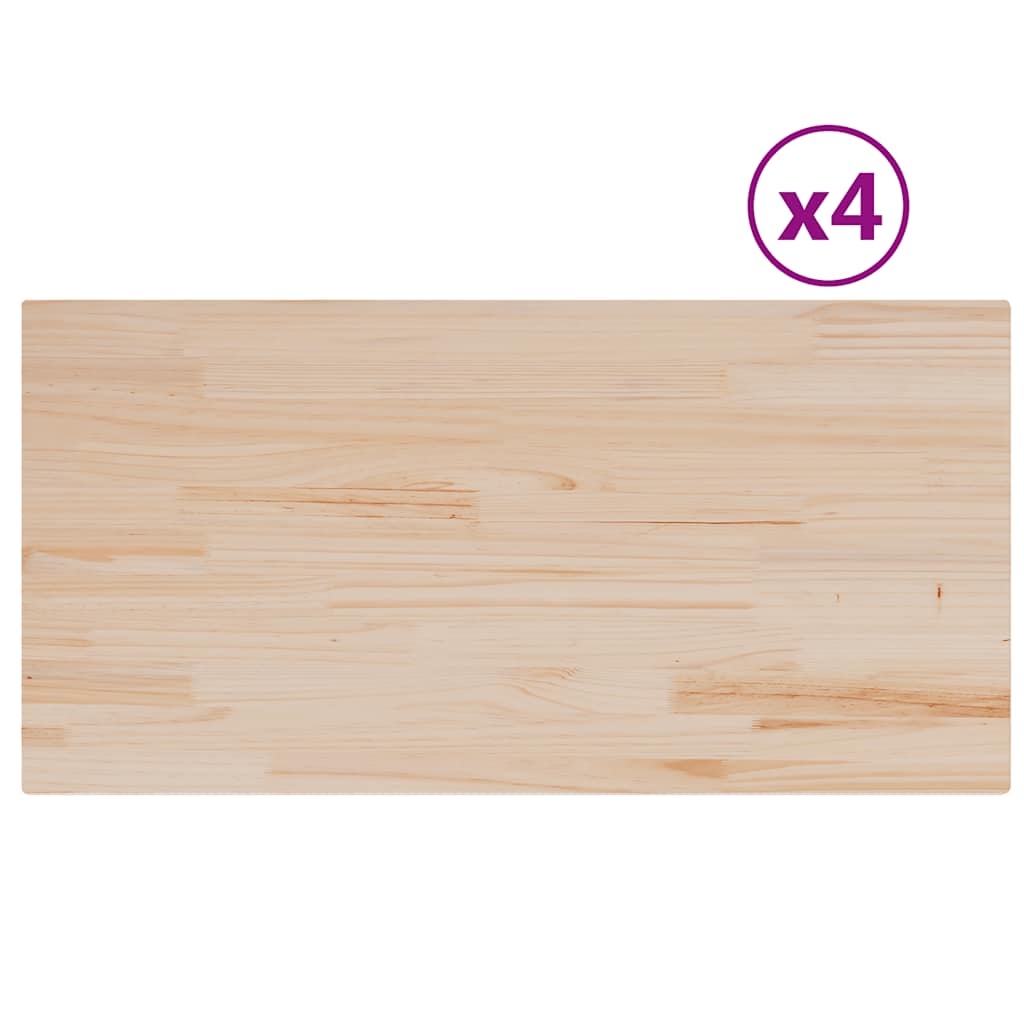 Tischplatten 4 Stk. 100x50x2,5 cm Rechteckig Massivholz Kiefer
