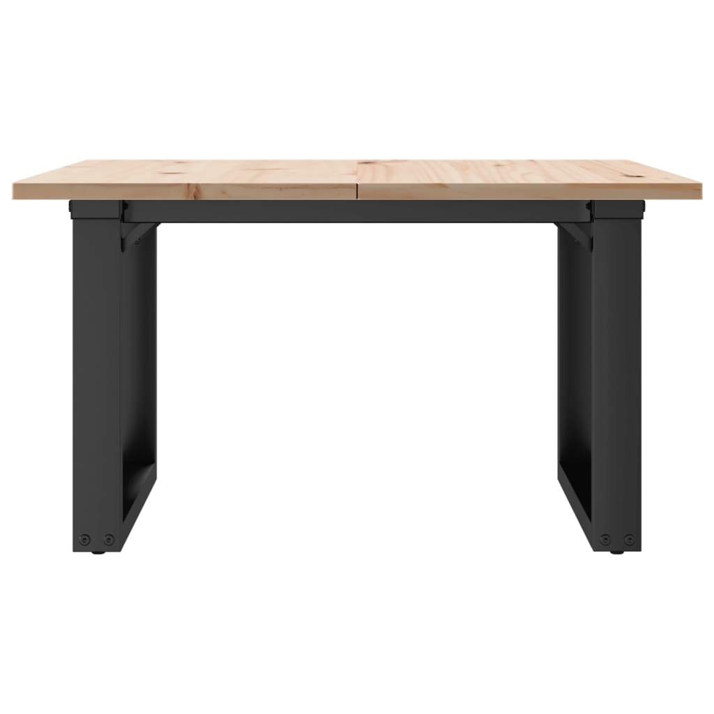 Couchtisch O-Gestell 60x60x40cm Massivholz Kiefer und Stahl