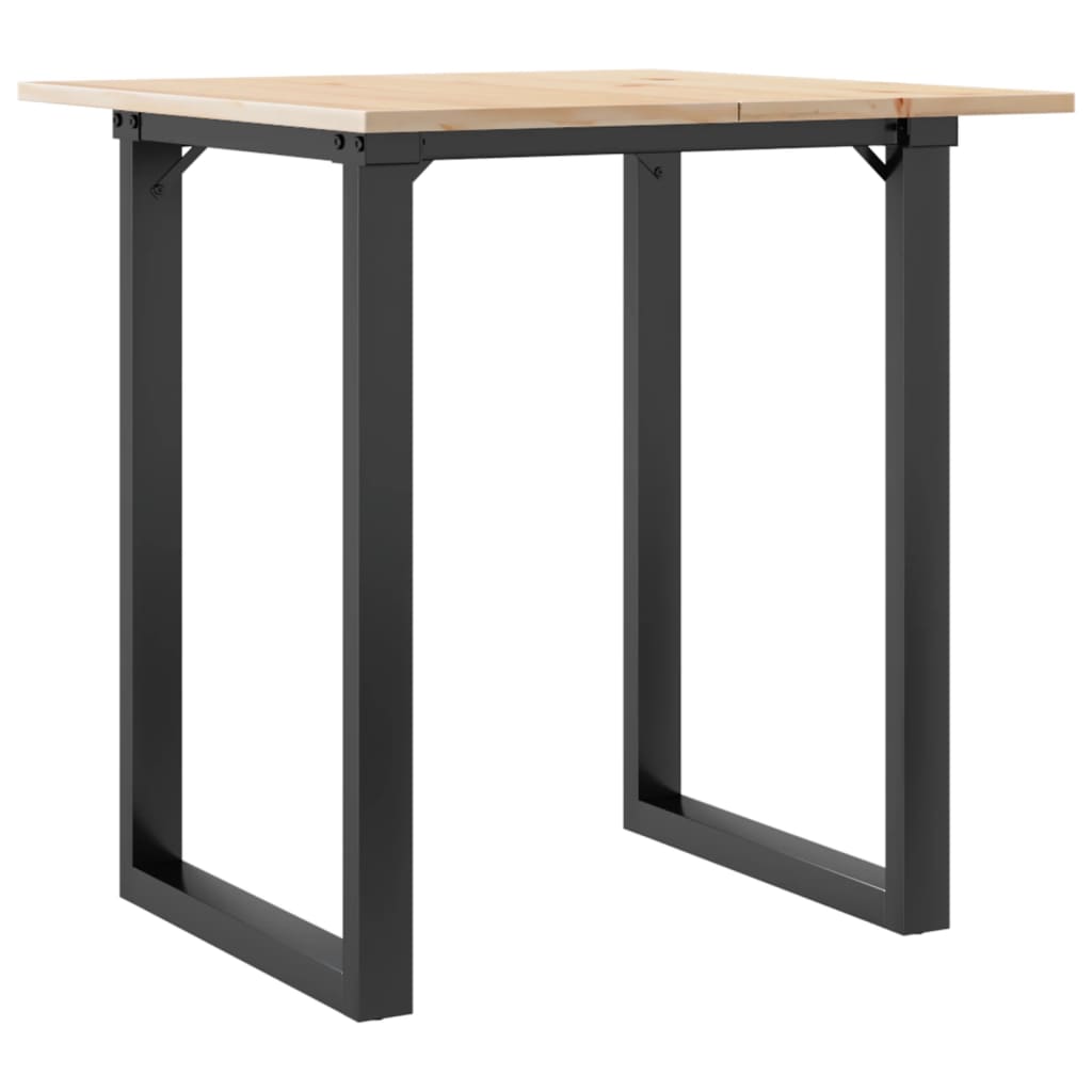 Esstisch O-Gestell 60x60x75 cm Massivholz Kiefer und Stahl