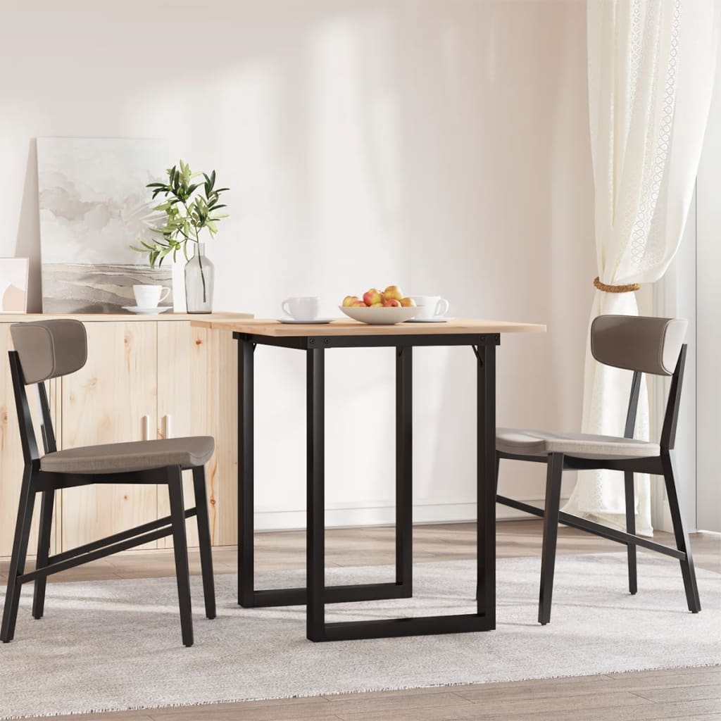 Esstisch O-Gestell 70x70x75 cm Massivholz Kiefer und Stahl