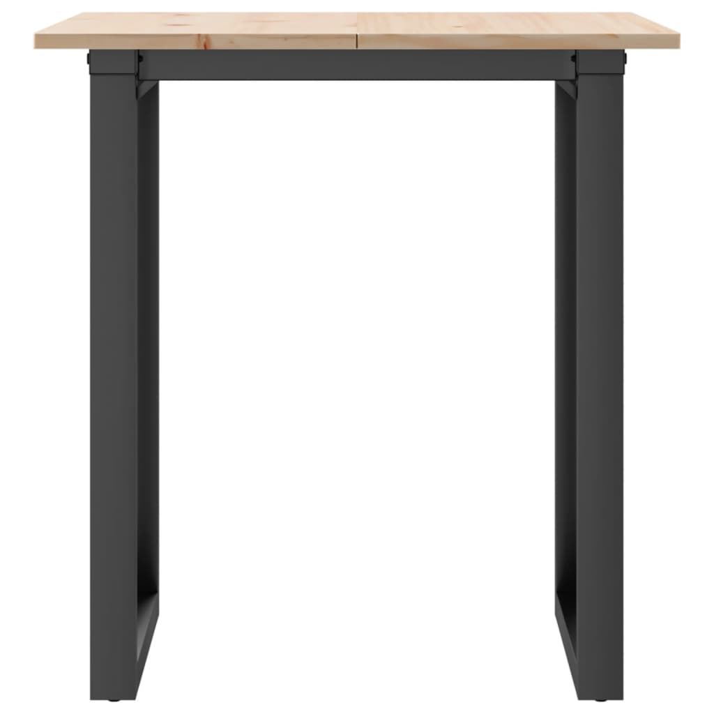 Esstisch O-Gestell 70x70x75 cm Massivholz Kiefer und Stahl