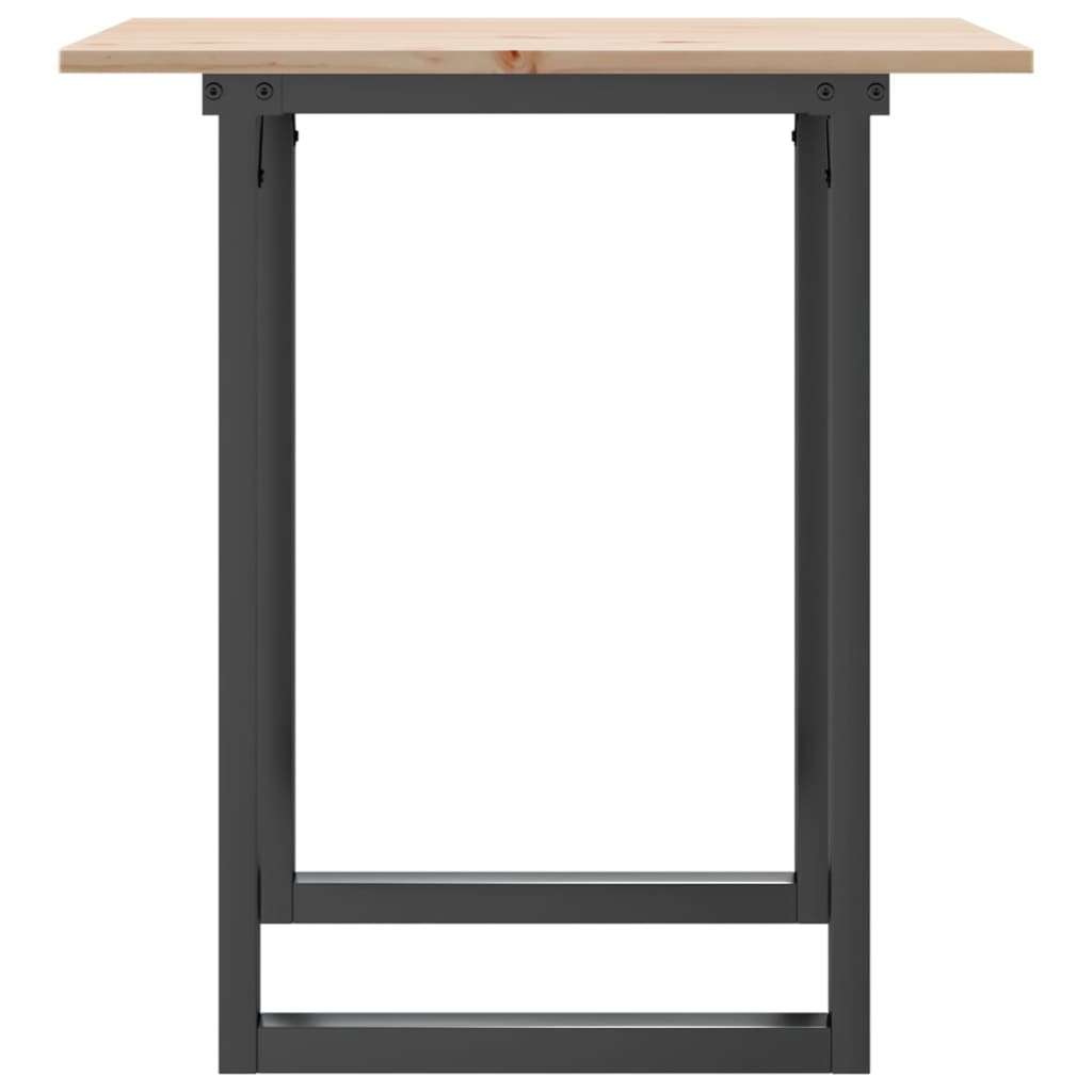 Esstisch O-Gestell 70x70x75 cm Massivholz Kiefer und Stahl