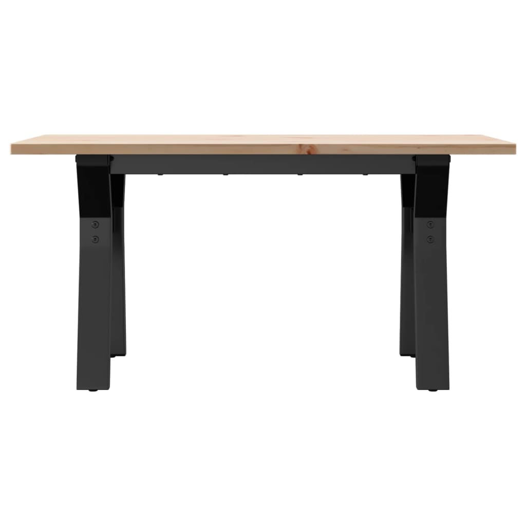 Couchtisch Y-Gestell 80x50x40cm Massivholz Kiefer und Stahl