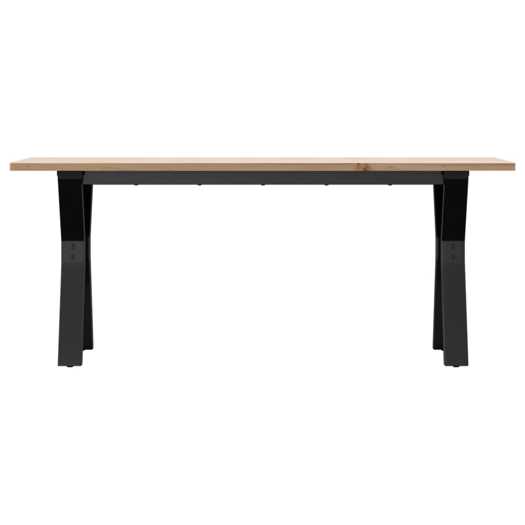 Couchtisch Y-Gestell 110x40x45 cm Massivholz Kiefer & Stahl