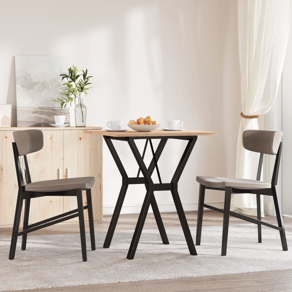 Esstisch Y-Gestell 70x70x75 cm Massivholz Kiefer und Stahl