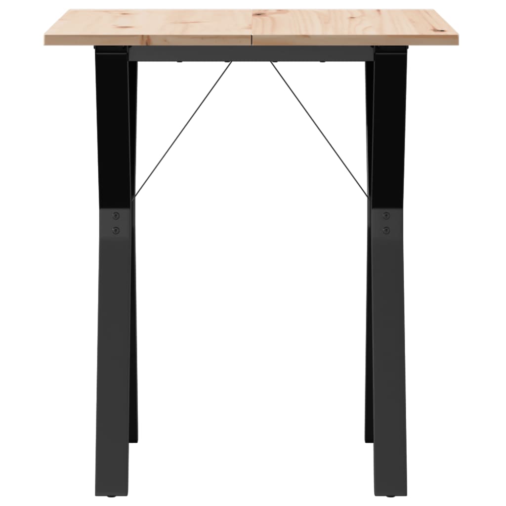 Esstisch Y-Gestell 70x70x75 cm Massivholz Kiefer und Stahl