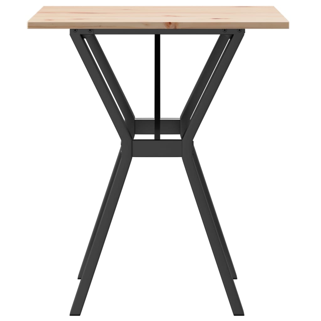 Esstisch Y-Gestell 70x70x75 cm Massivholz Kiefer und Stahl