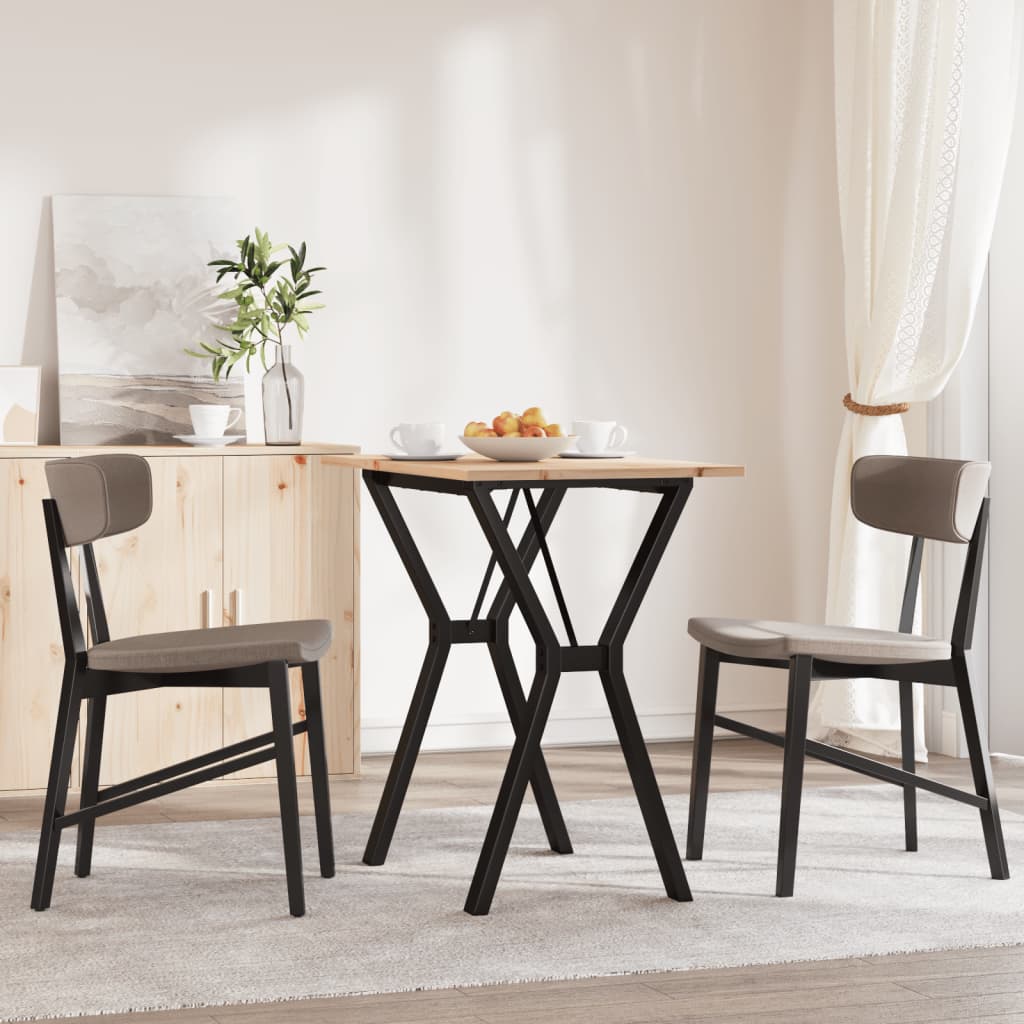 Esstisch Y-Gestell 80x50x75 cm Massivholz Kiefer und Stahl