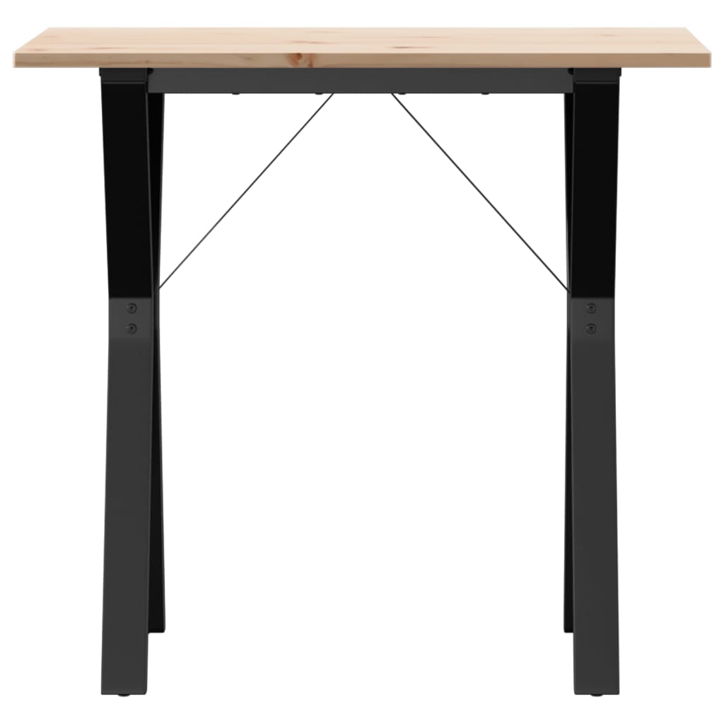 Esstisch Y-Gestell 80x50x75 cm Massivholz Kiefer und Stahl