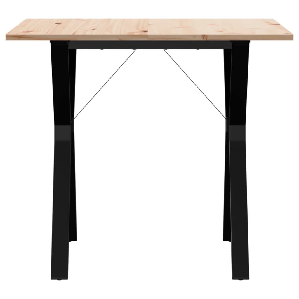 Esstisch Y-Gestell 80x80x75 cm Massivholz Kiefer und Stahl