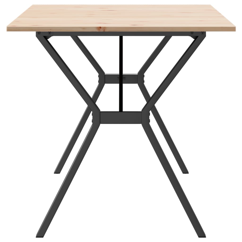 Esstisch Y-Gestell 140x80x75 cm Massivholz Kiefer und Stahl