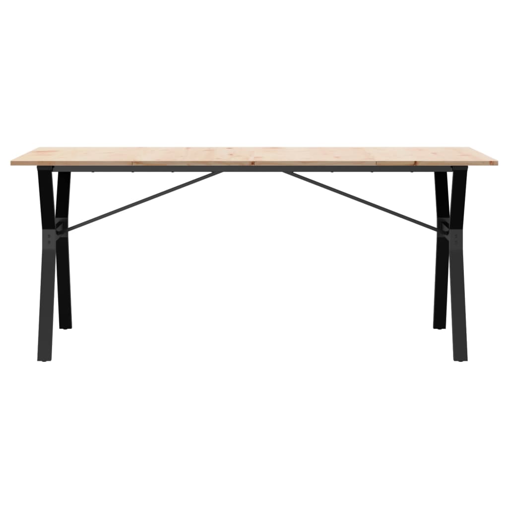 Esstisch Y-Gestell 180x90x75 cm Massivholz Kiefer und Stahl
