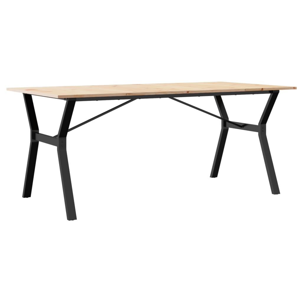 Esstisch Y-Gestell 180x90x75 cm Massivholz Kiefer und Stahl