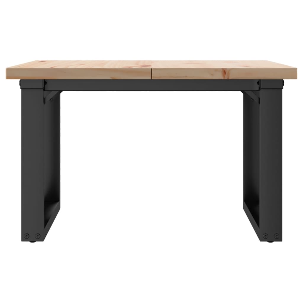 Couchtisch O-Gestell 70x70x40,5cm Massivholz Kiefer & Stahl