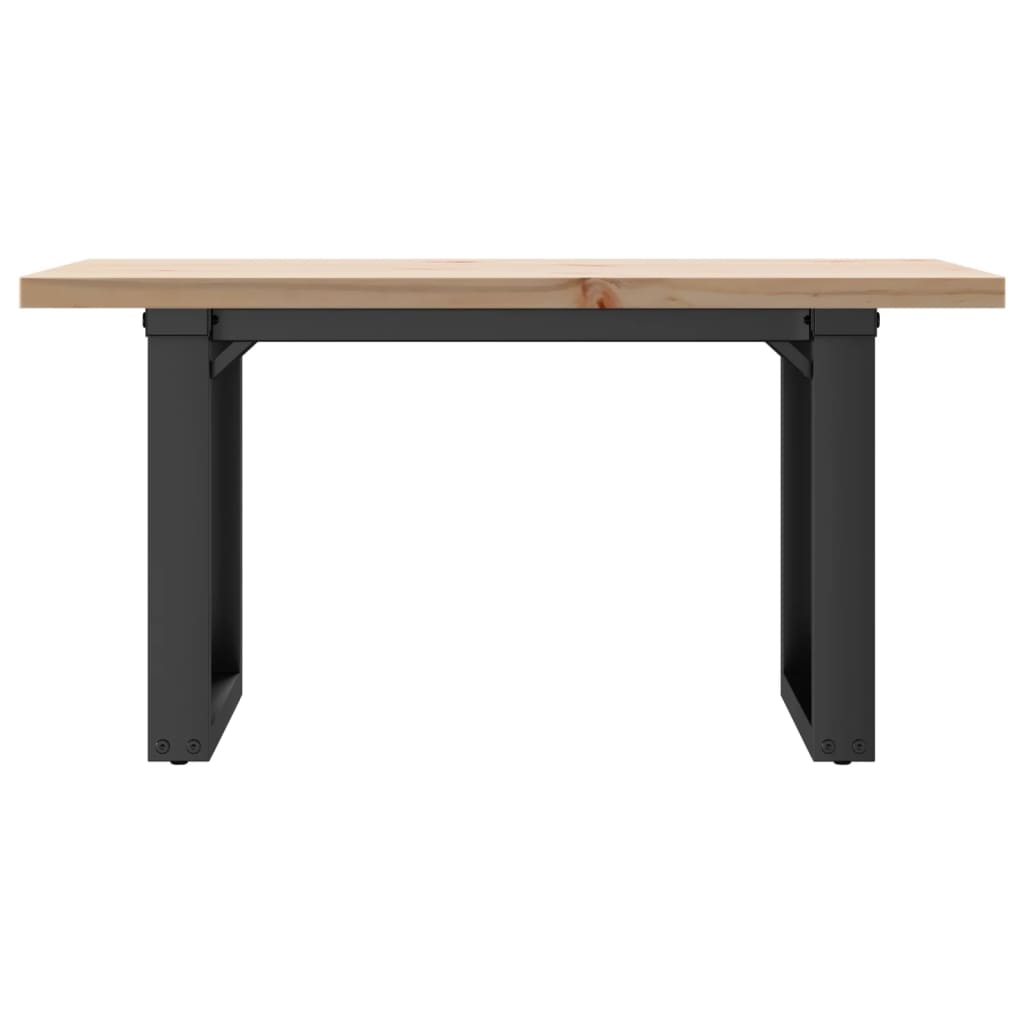 Couchtisch O-Gestell 80x50x40,5cm Massivholz Kiefer & Stahl