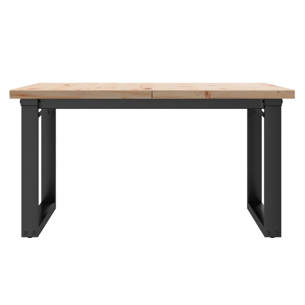 Couchtisch O-Gestell 80x80x45,5cm Massivholz Kiefer & Stahl