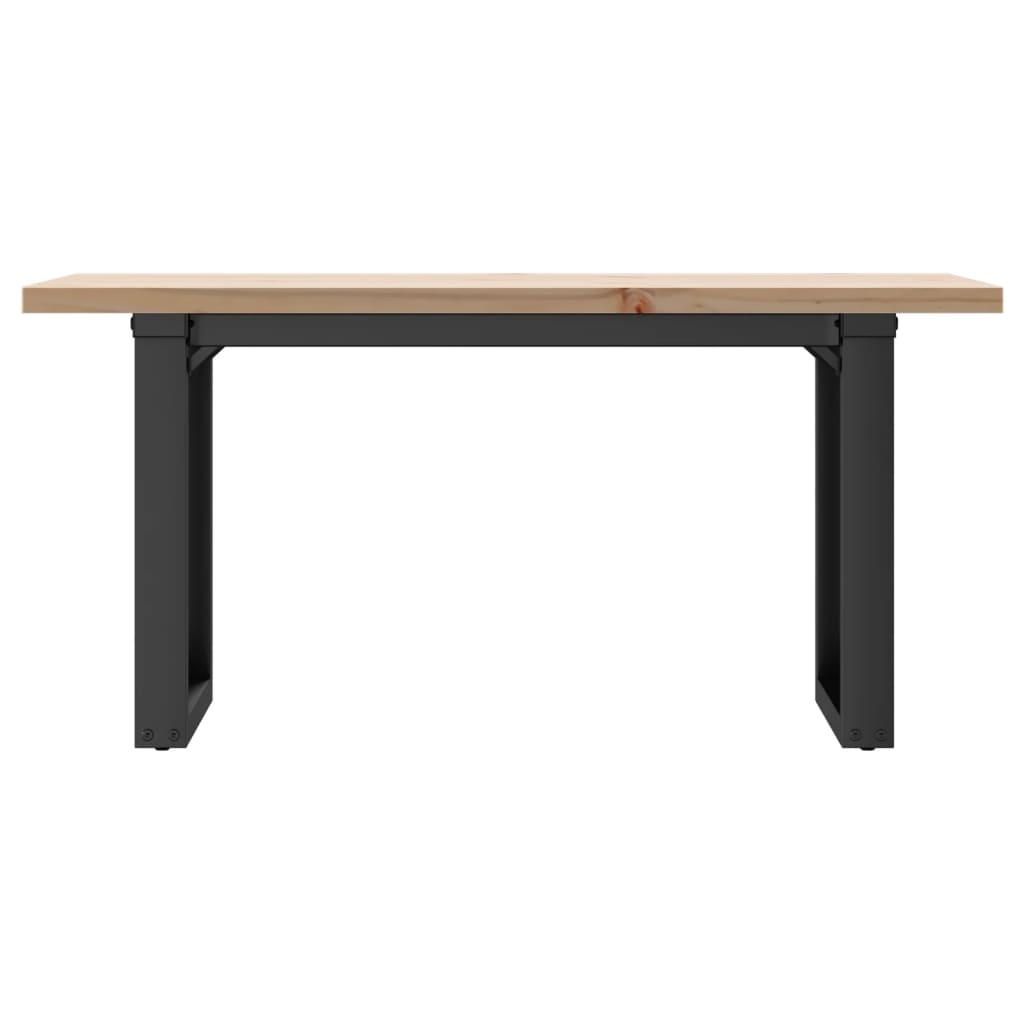 Couchtisch O-Gestell 90x40x45,5cm Massivholz Kiefer & Stahl