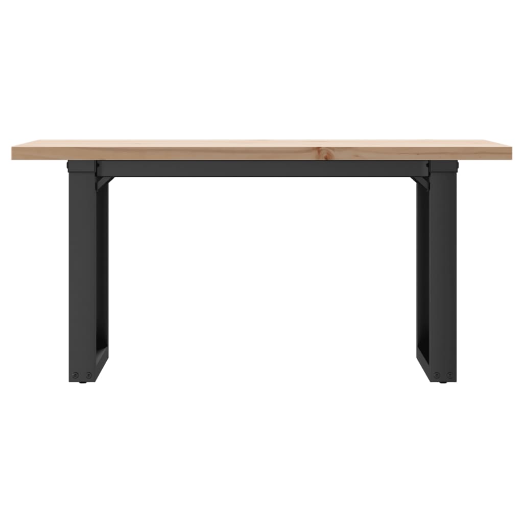 Couchtisch O-Gestell 100x50x45,5 cm Massivholz Kiefer Stahl