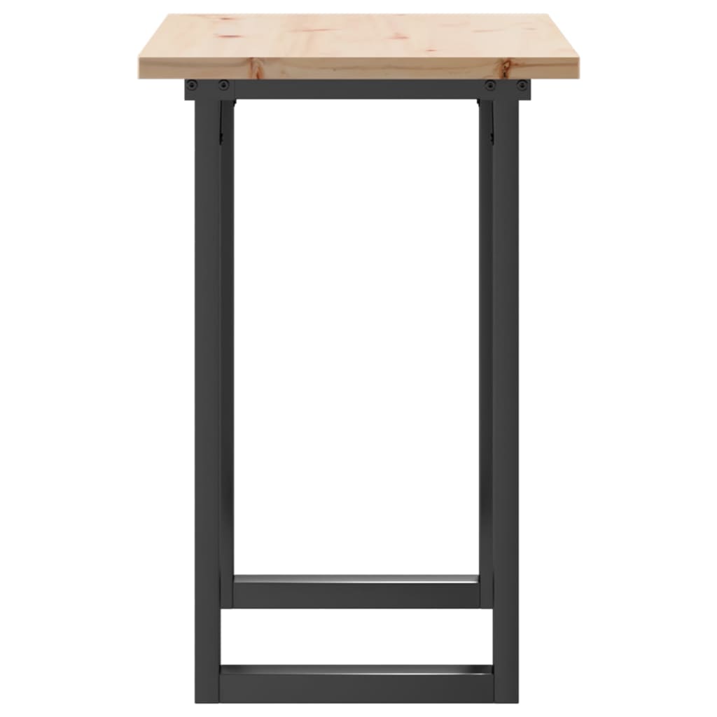 Esstisch O-Gestell 80x50x75,5 cm Massivholz Kiefer & Stahl